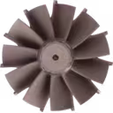 HE400VG HE451VE turbine wheel with shaft and threaded end