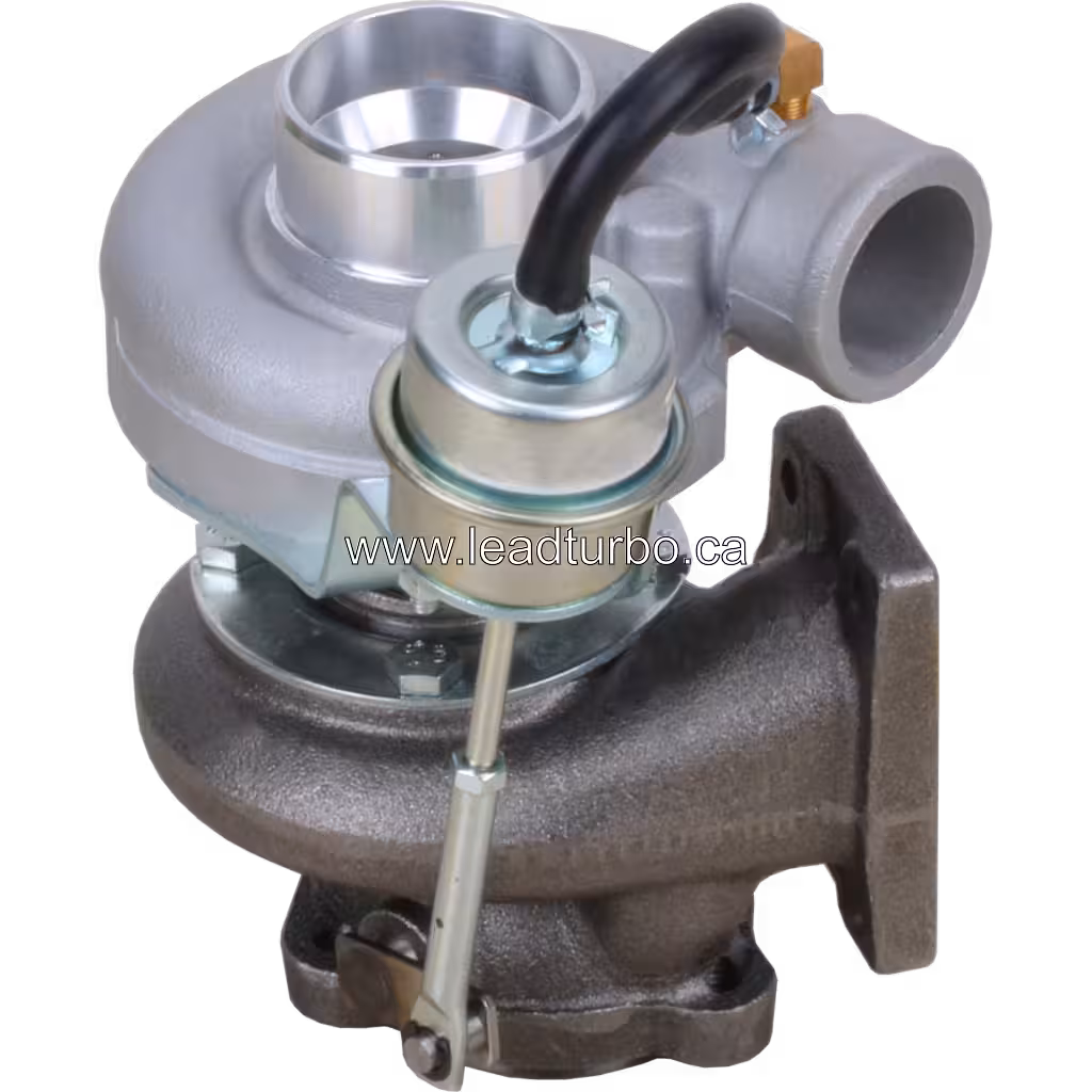 Vue de dessus du turbocompresseur 727530-5003 avec actionneur visible