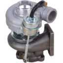 Vue de dessus du turbocompresseur 727530-5003 avec actionneur visible