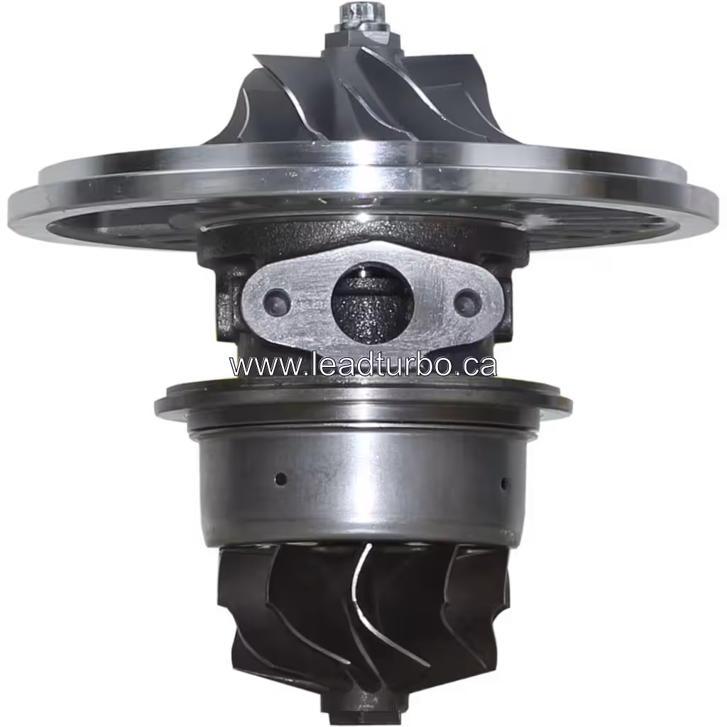 FOR 53319707134 turbocharger core front view with compressor and turbine impellers