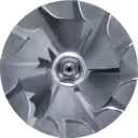 Vue de dessus de l'assemblage de rotor de turbocompresseur J96 avec écrou hexagonal visible