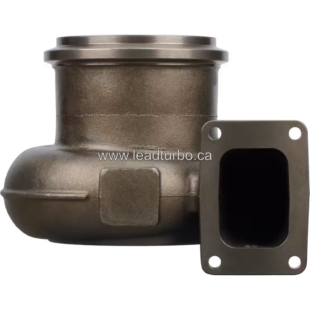 3591171 HX83 turbine housing front view with cylindrical inlet