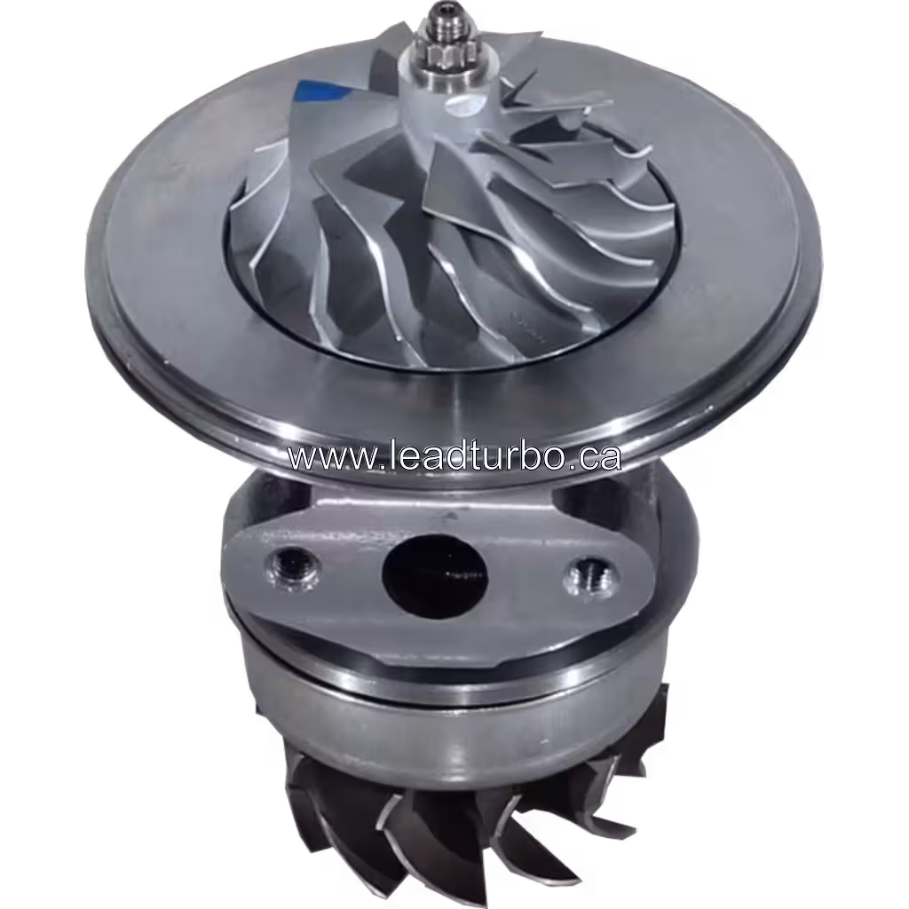 Vue de dessus à 45 degrés du core de turbocompresseur J96 FOR 314106