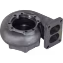 Turbine housing exhaust flange and mounting details