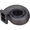 Turbine housing top view showing exhaust inlet dual oval ports