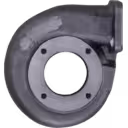 FOR 4036531 TH HX35 turbine housing front view with two-port flange