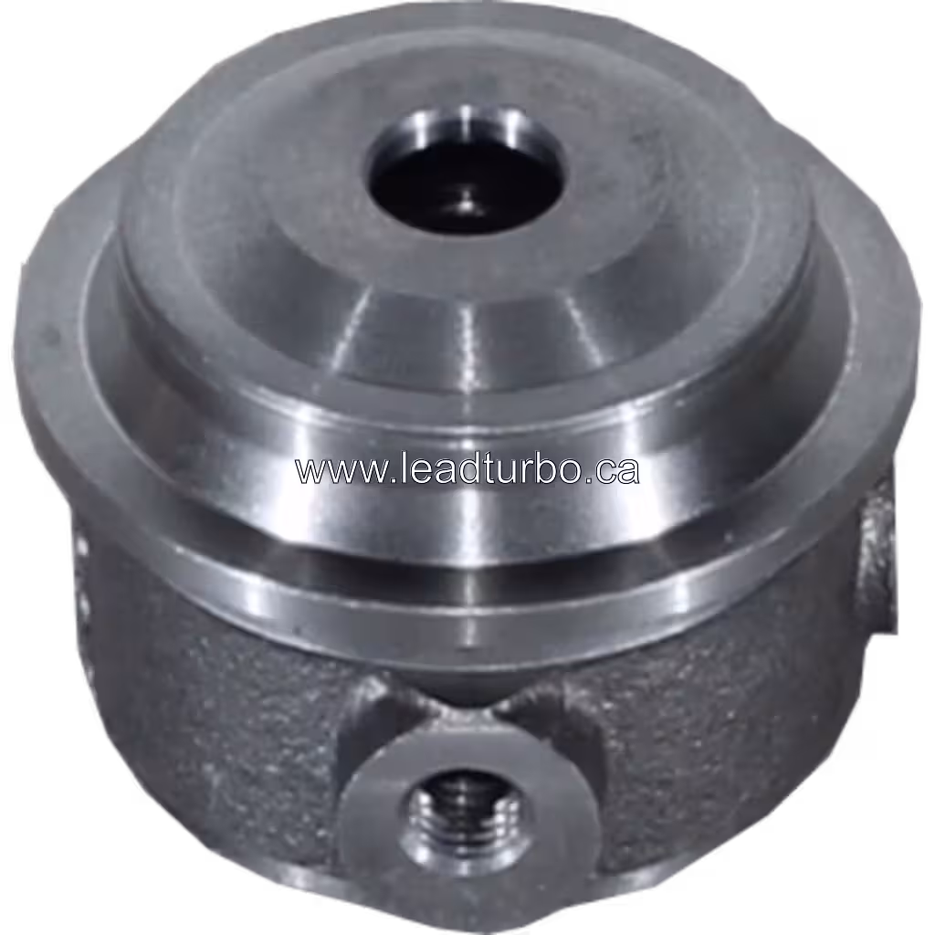 Vue de dessous du bearing housing J96 avec bride à deux vis et port central