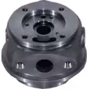 Vue de dessus du bearing housing J96 montrant le port central et les trous de fixation