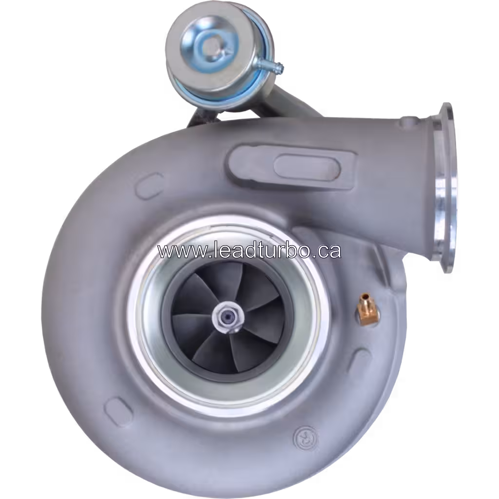4089863 HX55W turbocharger front view showing compressor wheel for Cummins QSM4 Tier 3
