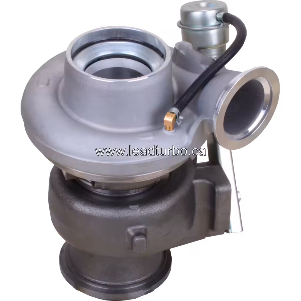 4089863 HX55W turbocharger top view showing actuator and compressor inlet