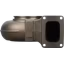 3597475-CAST-3 HX82 turbine housing front view with cast metal finish
