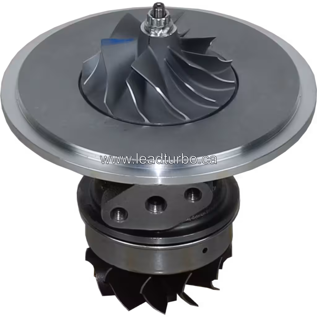 Vue frontale du core de turbo TO4E06 avec roue de compresseur