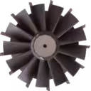 Vue de dessus de la roue turbine HX83 pour Cummins QSK60