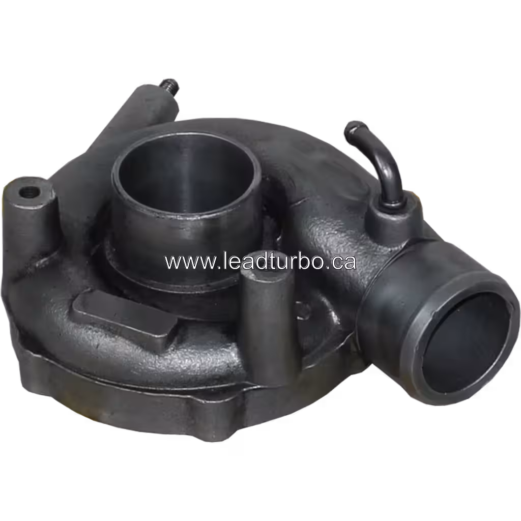 Vue de dessus du boîtier compresseur RF 2.0L TD avec port de sortie cylindrique