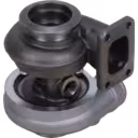 Bottom view of S1B032 turbocharger showing central bearing housing