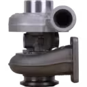 Front view of 11479700020 S1B032 turbocharger with silver compressor housing