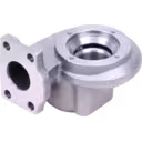 Industrial turbocharger turbine housing side view