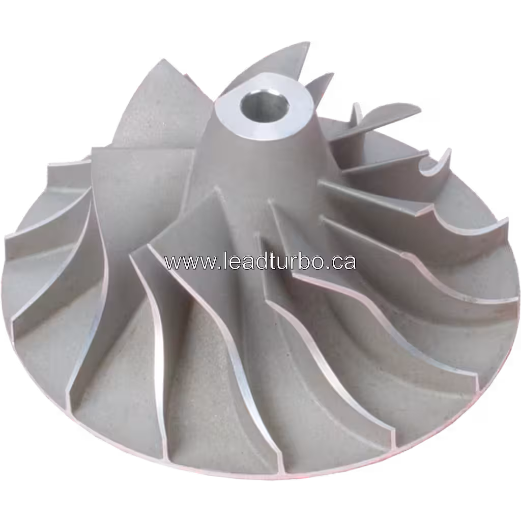 45-degree top view of K27 2-3266MNB compressor wheel hub