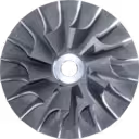 Détail de la roue de compresseur en aluminium