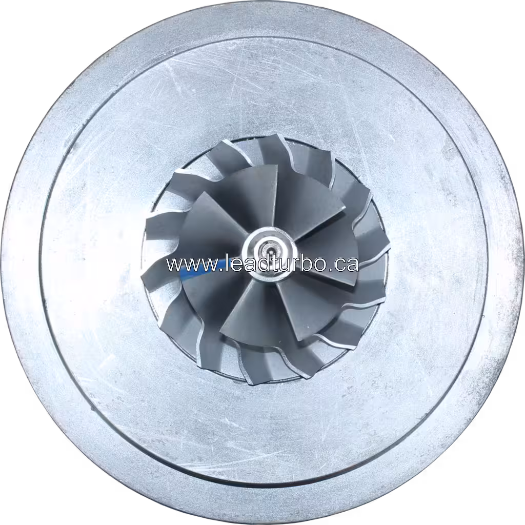 Front view of FOR 250-7700 S310CG080 turbocharger core showing compressor wheel