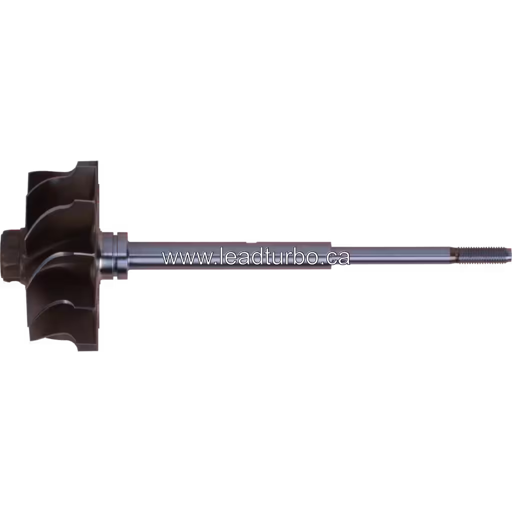 Roue de turbine 4040880-H avec aubes radiales et arbre fileté