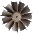Vue de dessus de la roue de turbine HE400VG HE451VE