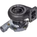 Turbocompresseur 409250-1 vue du dessous avec bride d'échappement à double port