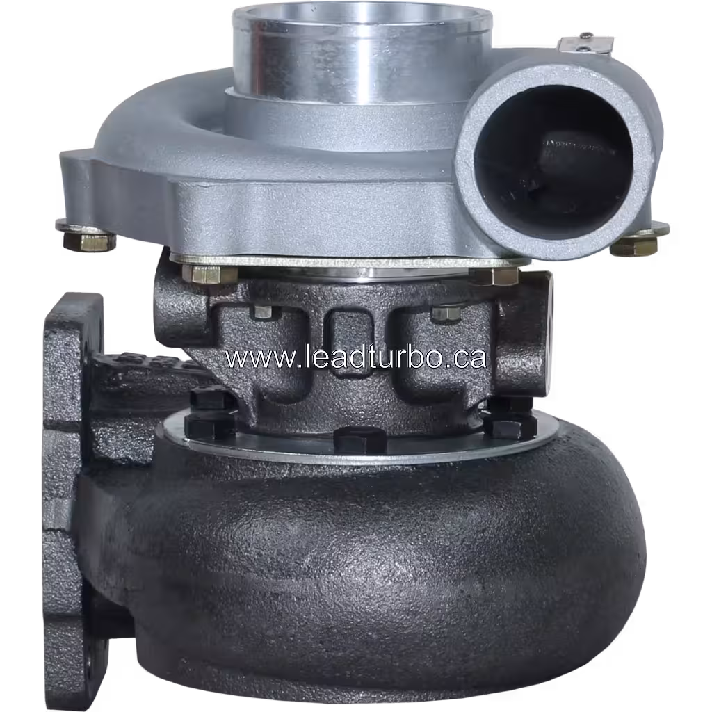 Turbocompresseur 409250-1 TO4B15 vue avant avec boîtier compresseur argenté