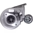 701196-5007 GT1752S turbocharger front view showing silver compressor housing and dark turbine housing