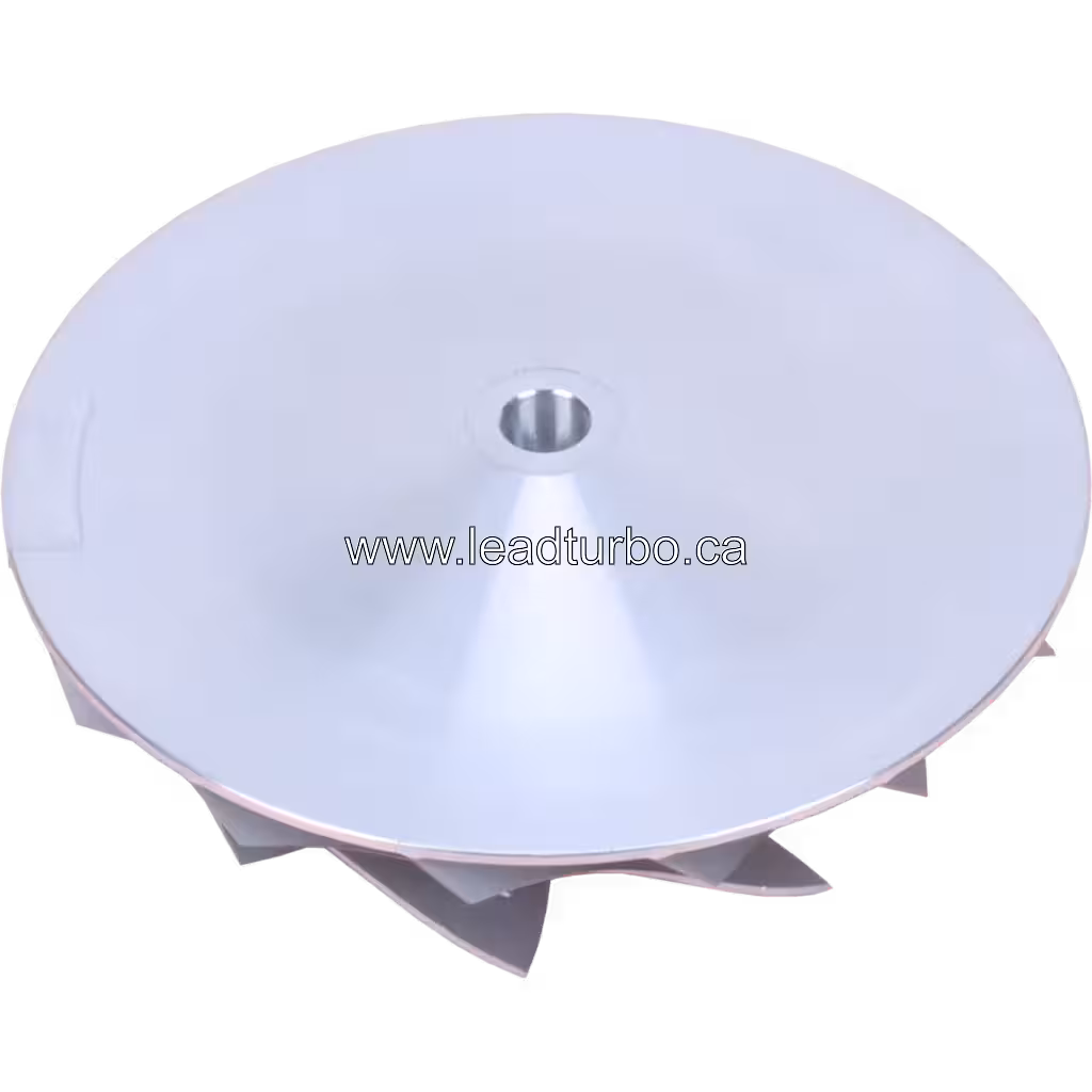 Aftermarket turbo compressor wheel close-up
