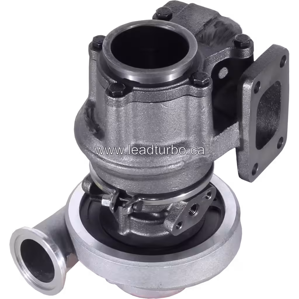Turbocompresseur 3590493 HX30W pour Cummins 4BT bottom 45 degree view