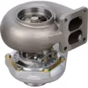 Vue de bas du turbocompresseur 409410-0001 montrant la roue turbine