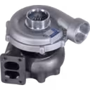 Turbocompresseur 53279886502 vue de dessus 45 degrés montrant l'arbre central
