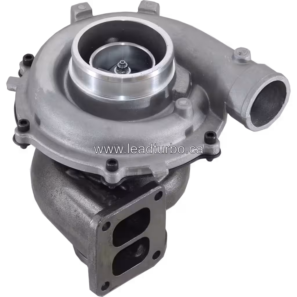 Vue latérale du turbocompresseur International DT466