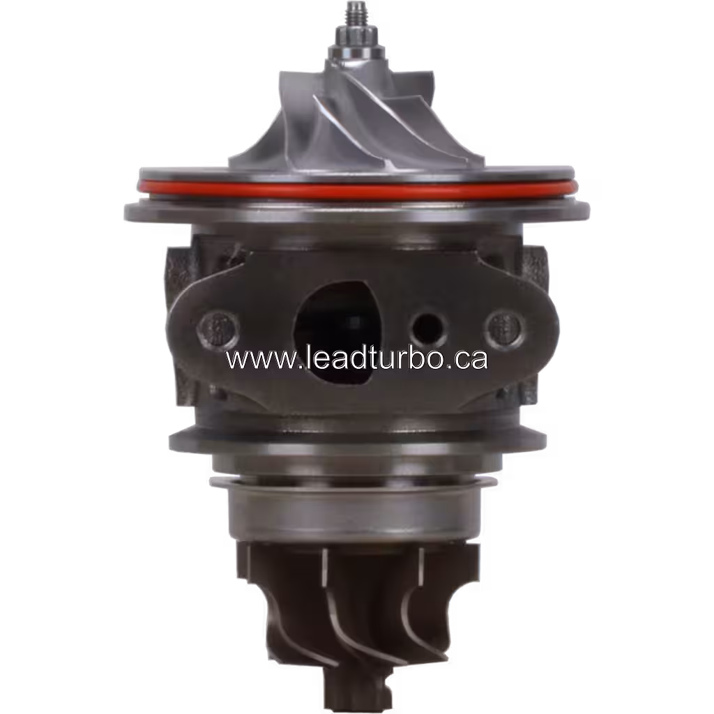 CT12 turbocharger core assembly with silver compressor wheel and dark turbine wheel