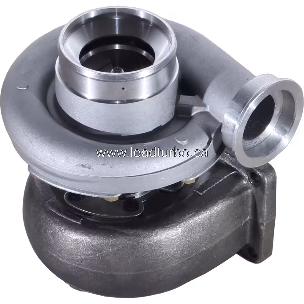 S300 Turbocharger top view showing actuator arm and central cartridge related hardware