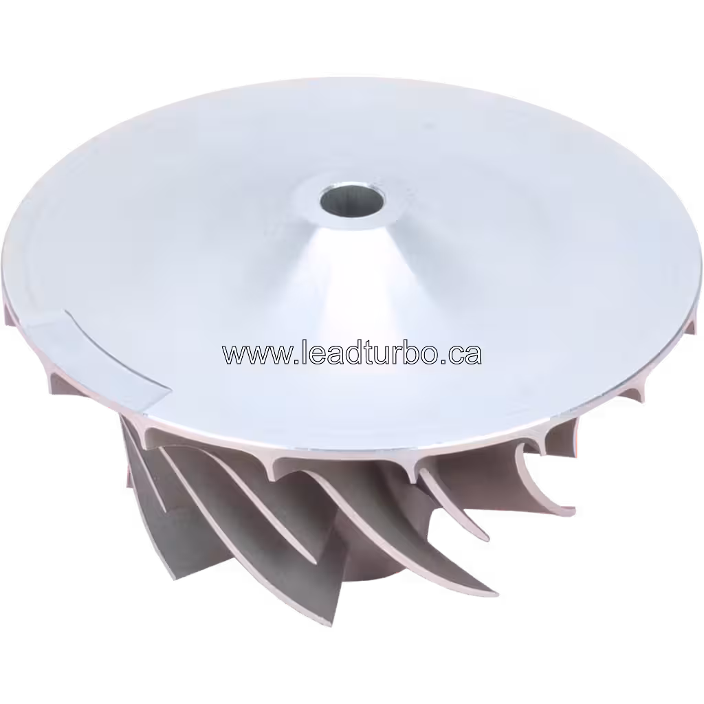 Bottom view of 6506-21-5010 CW compressor wheel with flat backplate