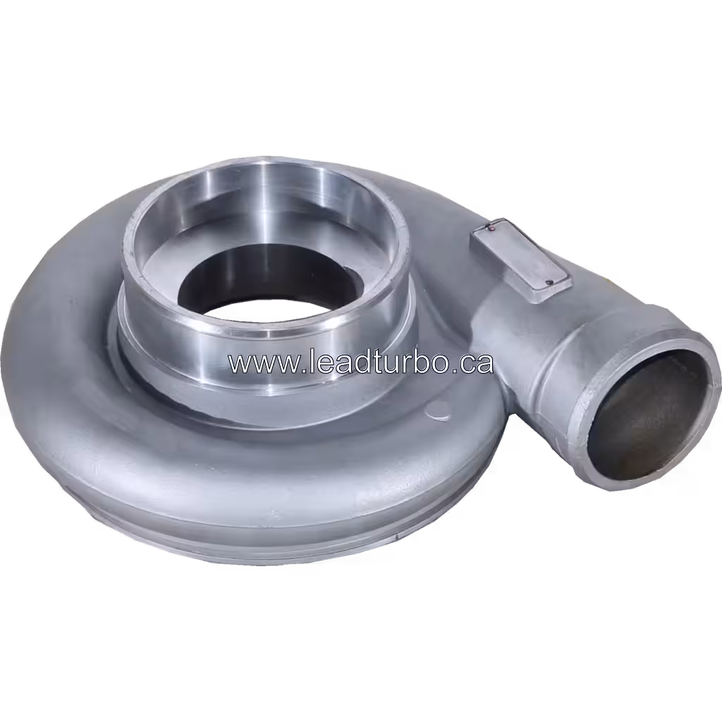 Vue de dessus de la carcase de compresseur HC5A avec port de sortie cylindrique