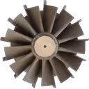 Top view of HX83 turbine wheel blades for Cummins QSK60