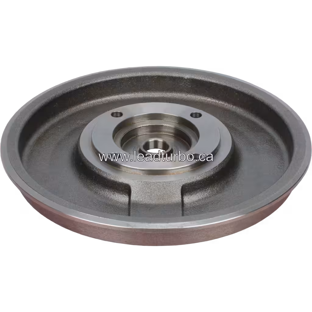 3594117 BP HX80 Back Plate for Cummins KTA19 Turbocharger bottom 45 degree view