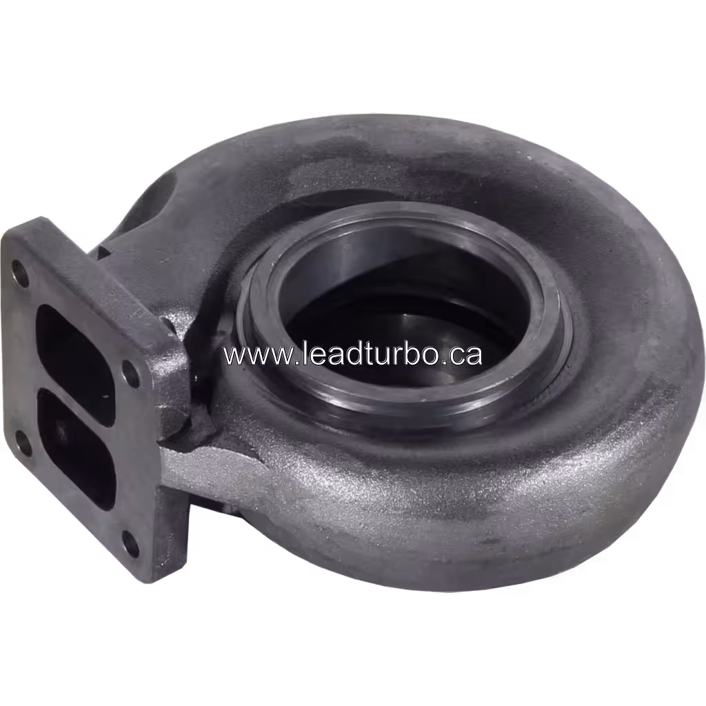 Turbine housing for Mitsubishi 6WG1X with four-hole mounting flange and spiral volute