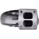Grey cast metal turbine housing for 49188-01831 TH with two-port exhaust flange