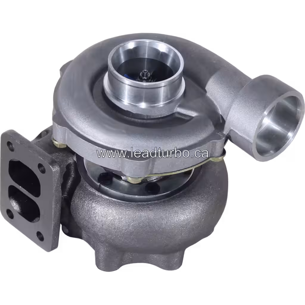 TO4E55 turbocharger compressor inlet showing impeller blades