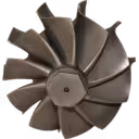 Close-up of 714470-0001 turbine wheel blades and shaft