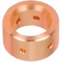 Copper-colored cylindrical journal bearing with central bore