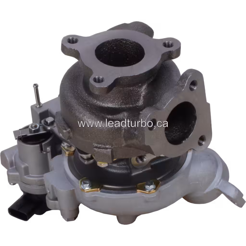 17208-51010 turbocharger top view showing mounting flanges and related electrical details