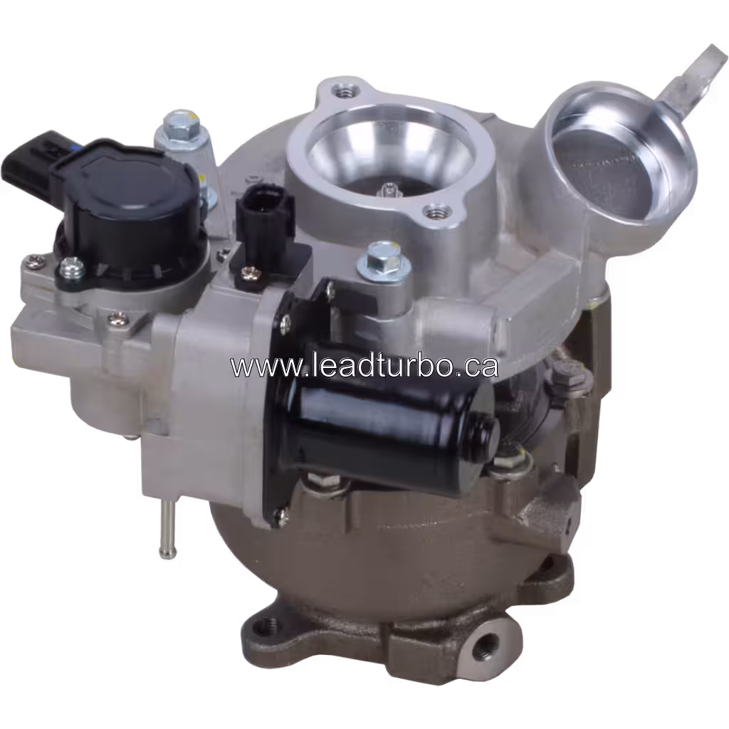 Toyota 1VD-FTV turbocharger with visible turbine wheel and actuator