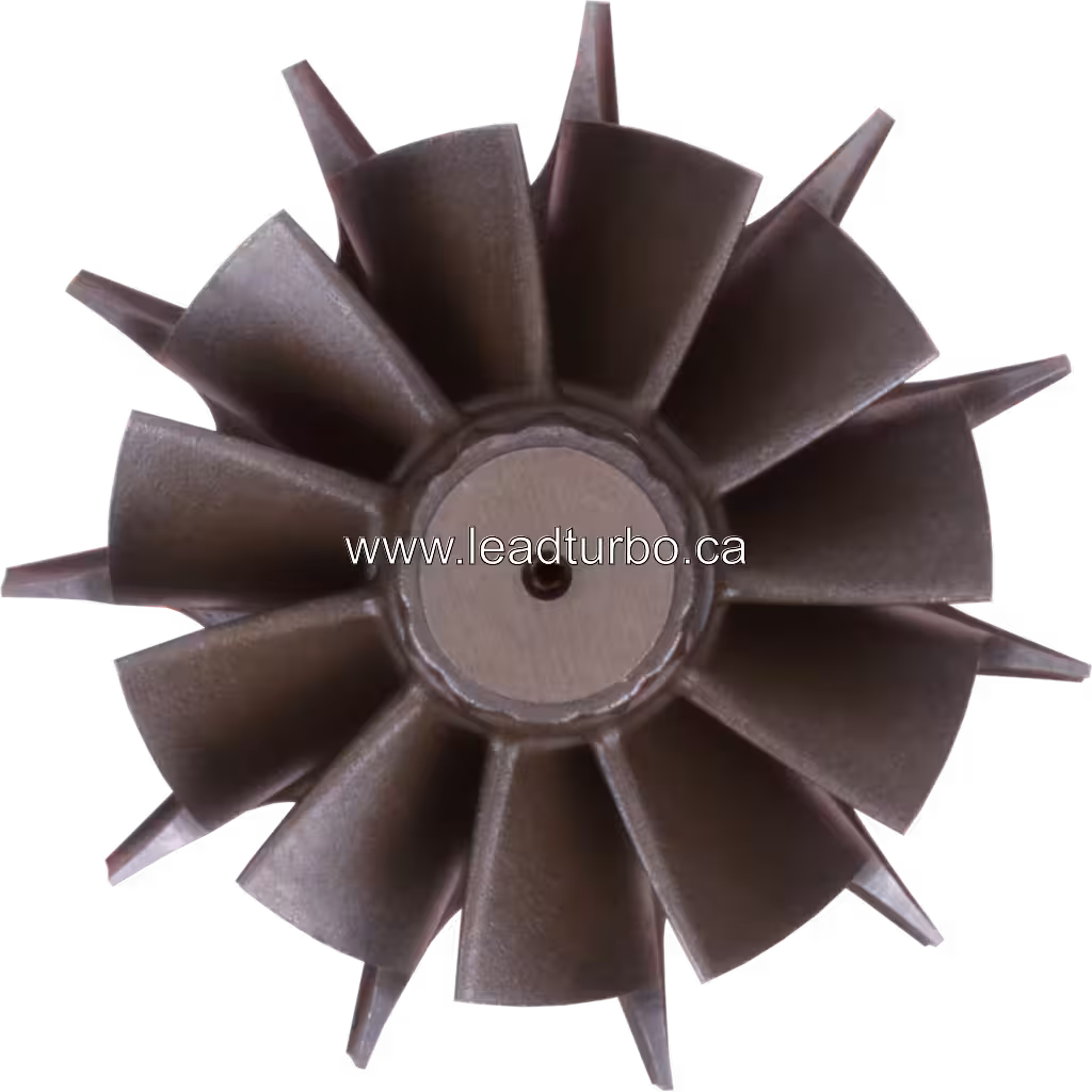 Vue de dessus de la roue de turbine radiale 4041399