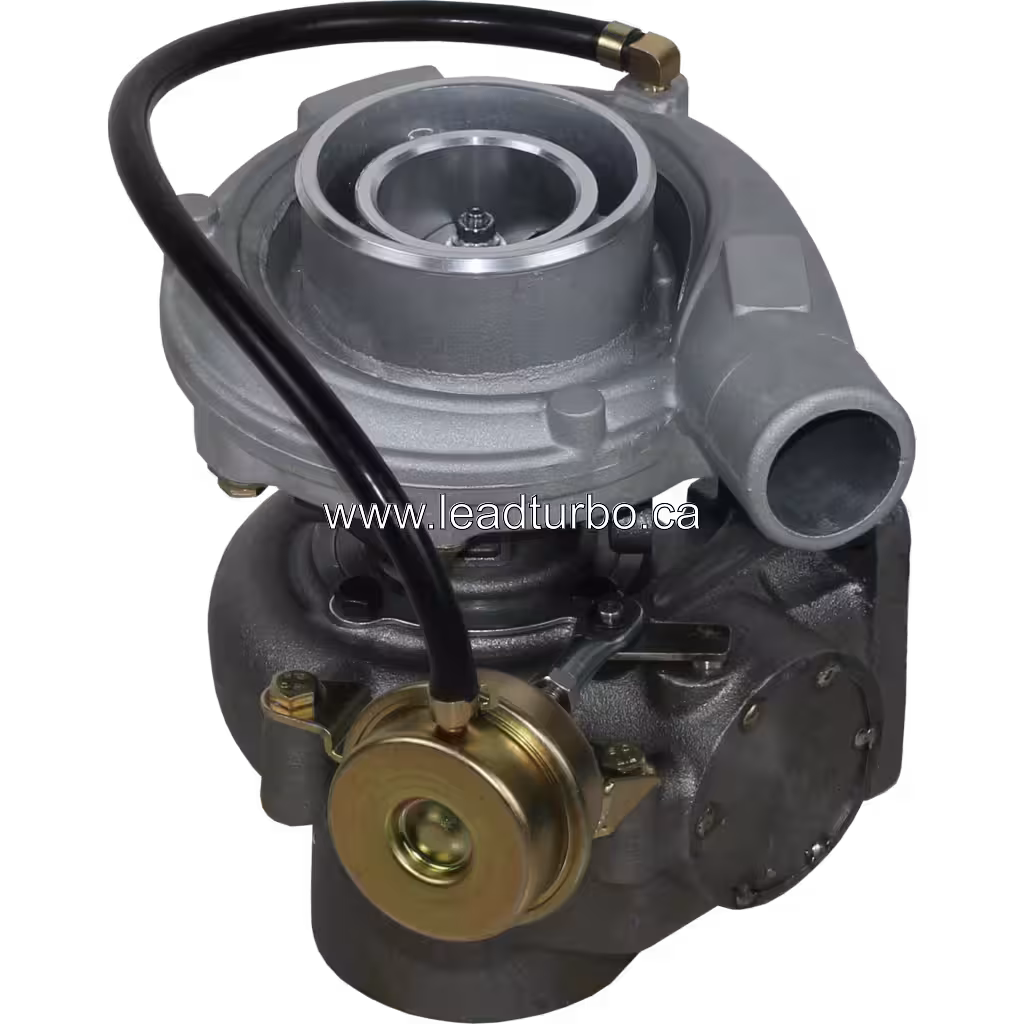 Vue latérale du turbocompresseur industriel pour chargeuse CAT