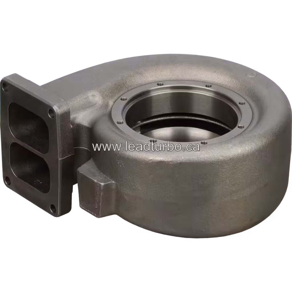 4043607 turbine housing bottom view with mounting boss and flange bolt holes